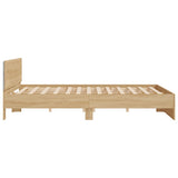 Cadre de lit avec LED sans matelas chêne sonoma 200x200 cm