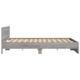 Cadre de lit avec LED sans matelas sonoma gris 200x200 cm