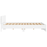 Cadre de lit avec LED sans matelas blanc 180x200 cm