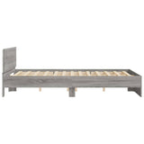 Cadre de lit avec LED sans matelas sonoma gris 160x200 cm