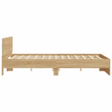 Cadre de lit avec LED sans matelas chêne sonoma 150x200 cm