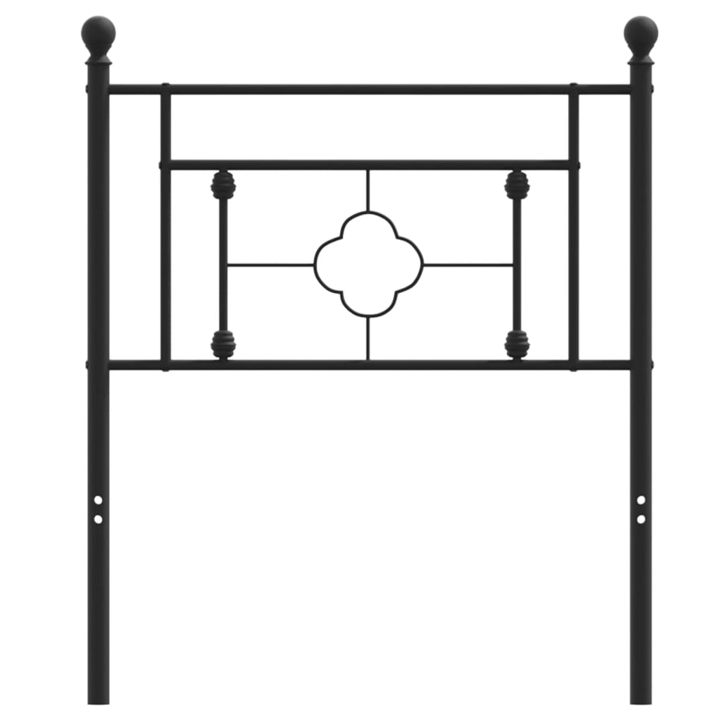 Tête de lit métal noir 75 cm