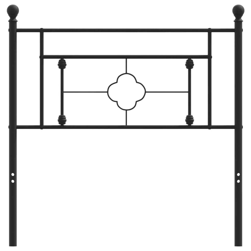 Tête de lit métal noir 90 cm