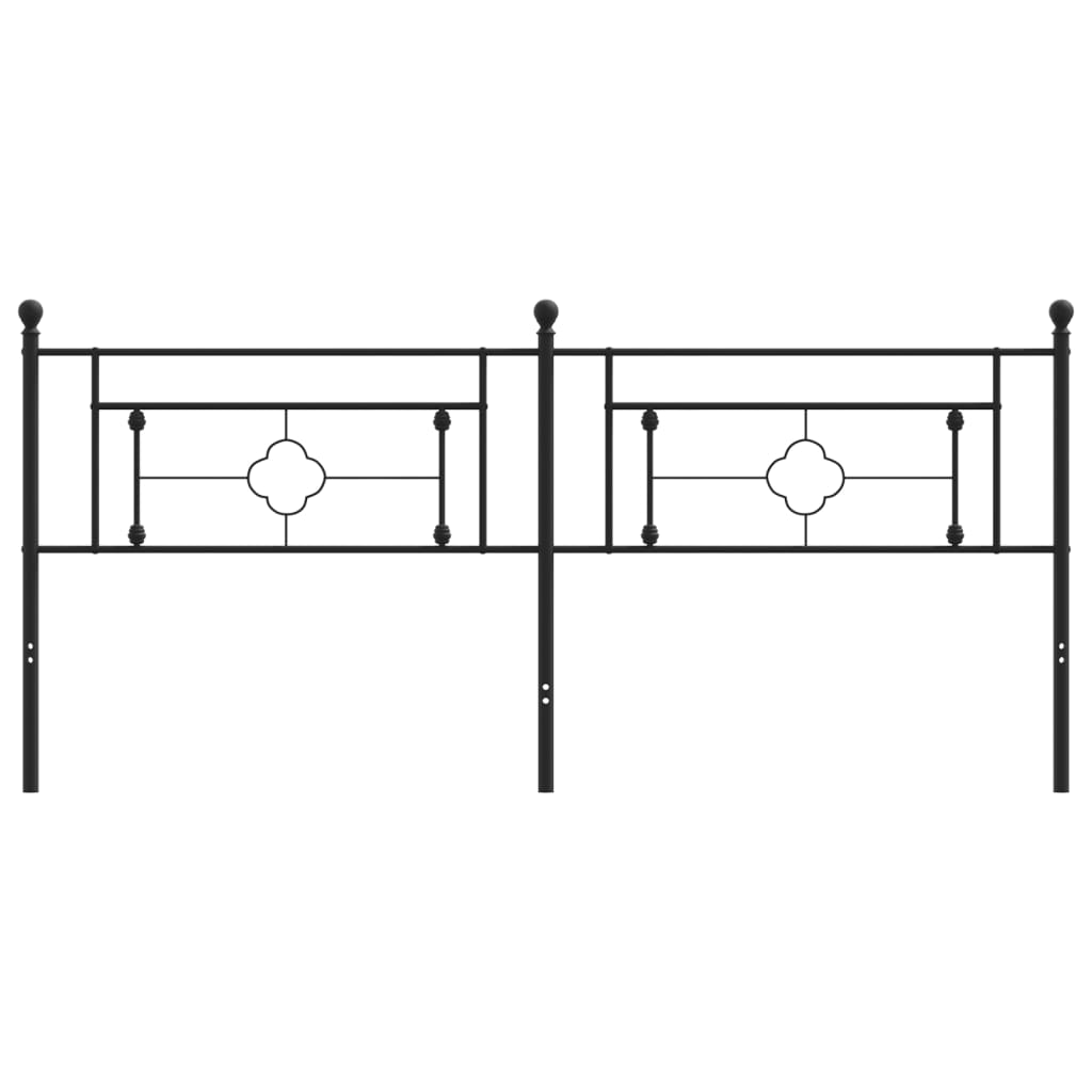 Tête de lit métal noir 193 cm