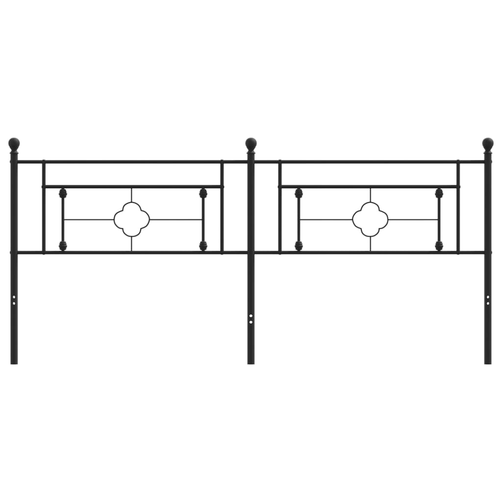 Tête de lit métal noir 200 cm