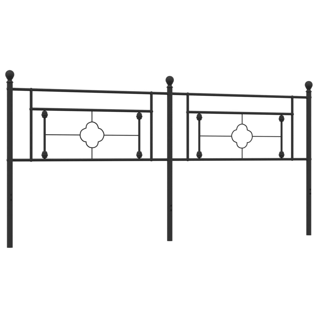 Tête de lit métal noir 200 cm