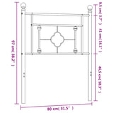 Tête de lit métal blanc 75 cm