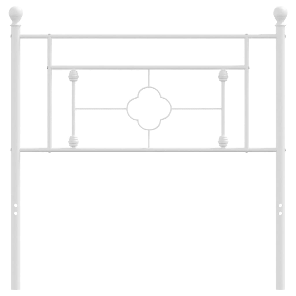 Tête de lit métal blanc 90 cm