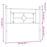 Tête de lit métal blanc 100 cm