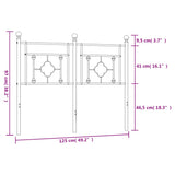 Tête de lit métal blanc 120 cm