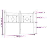 Tête de lit métal blanc 140 cm