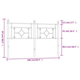 Tête de lit métal blanc 160 cm