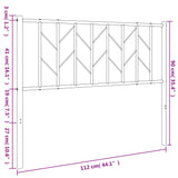 Tête de lit métal noir 107 cm