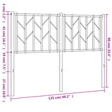 Tête de lit métal noir 120 cm