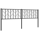 Tête de lit métal noir 193 cm