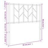 Tête de lit métal blanc 80 cm