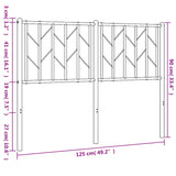 Tête de lit métal blanc 120 cm