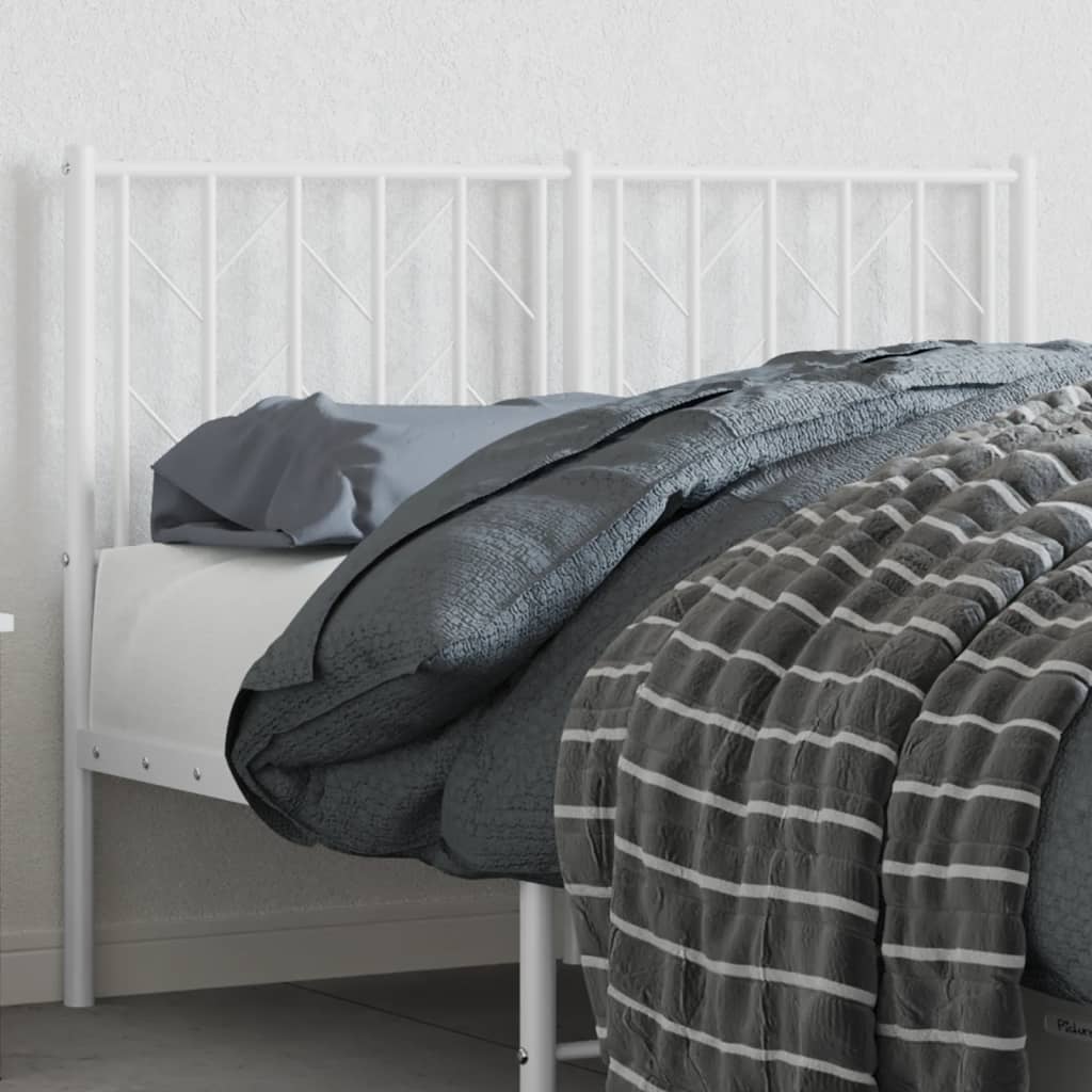 Tête de lit métal blanc 120 cm