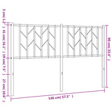 Tête de lit métal blanc 140 cm