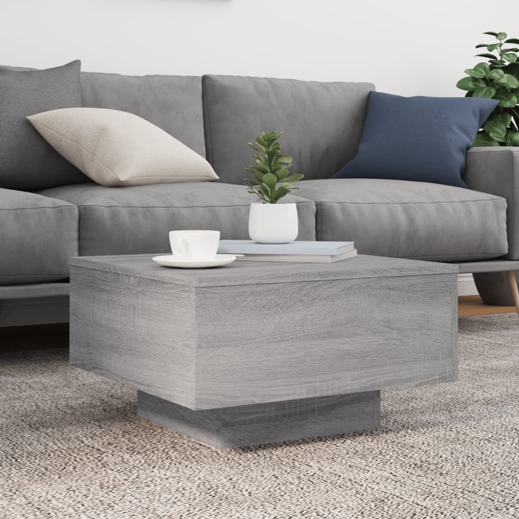 Sonoma coffee table gray 55x55x31 cm engineered wood