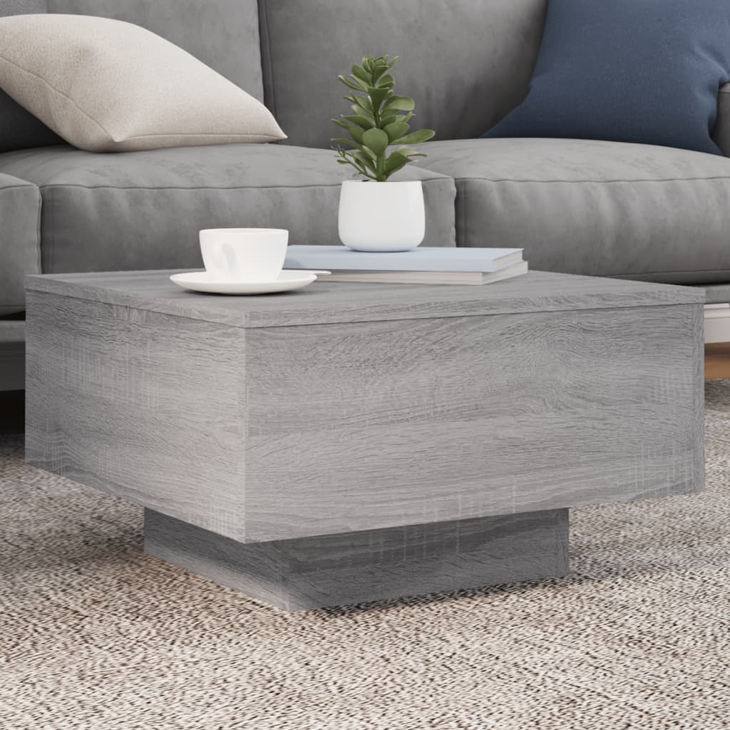 Sonoma coffee table gray 55x55x31 cm engineered wood