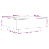 Schwarzer Couchtisch 80x80x31 cm aus Holzwerkstoff