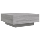 Table basse sonoma gris 80x80x31 cm bois d'ingénierie