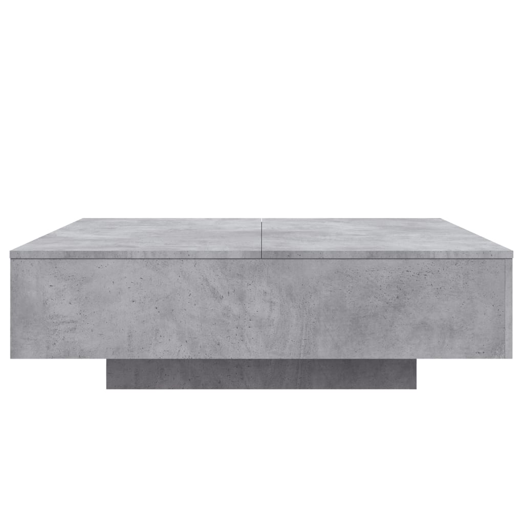 Betongrauer Couchtisch 100 x 100 x 31 cm, Holzwerkstoff