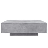 Betongrauer Couchtisch 100 x 100 x 31 cm, Holzwerkstoff