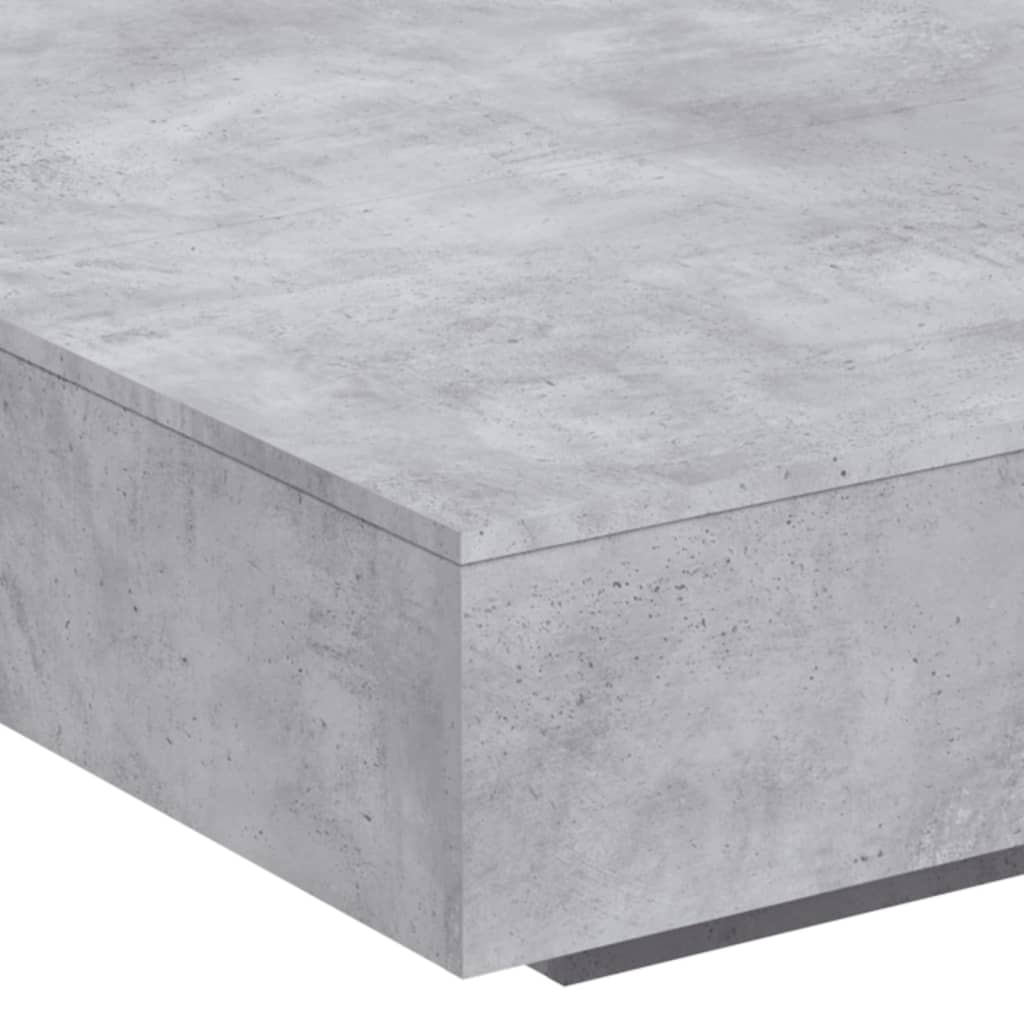 Betongrauer Couchtisch 100 x 100 x 31 cm, Holzwerkstoff