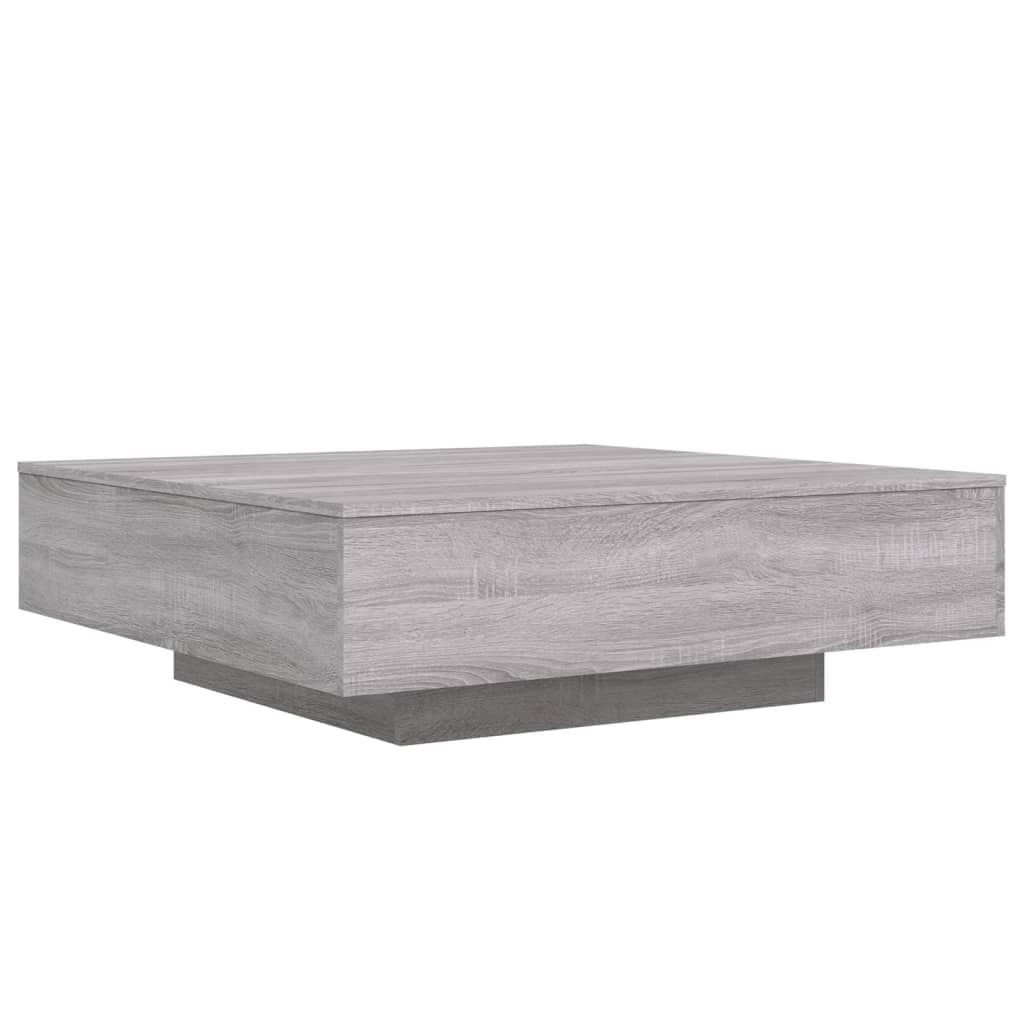 Sonoma grauer Couchtisch 100x100x31 cm, Holzwerkstoff