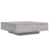 Sonoma grauer Couchtisch 100x100x31 cm, Holzwerkstoff