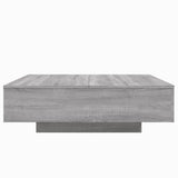 Sonoma grauer Couchtisch 100x100x31 cm, Holzwerkstoff