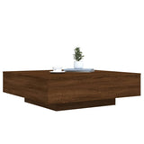 Table basse chêne marron 100x100x31 cm bois d'ingénierie