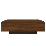 Coffee table brown oak 100x100x31 cm engineered wood