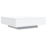 Table basse avec lumières LED blanc 100x100x31 cm