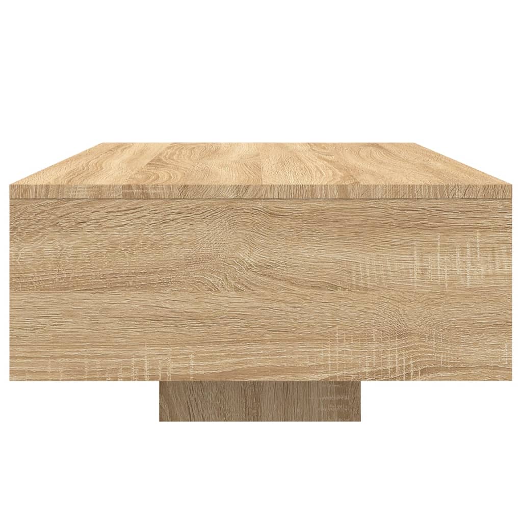 Table basse avec lumières LED chêne sonoma 85x55x31 cm