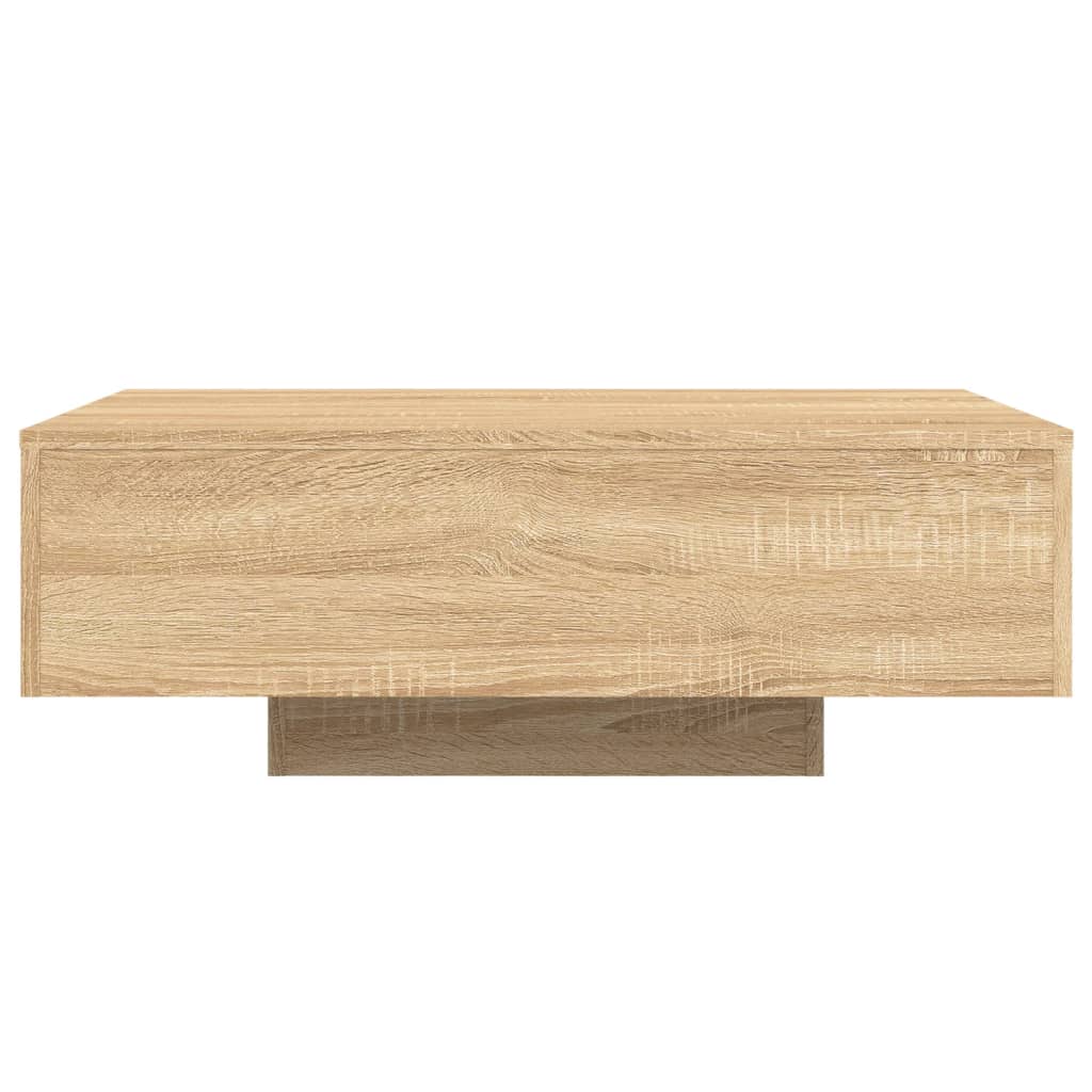 Coffee table with LED lights sonoma oak 85x55x31 cm