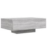 Table basse avec lumières LED sonoma gris 85x55x31 cm