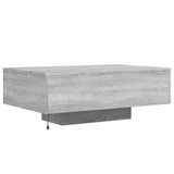 Table basse avec lumières LED sonoma gris 85x55x31 cm