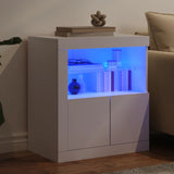 Sideboard mit weißen LED-Leuchten 60,5x37x67 cm