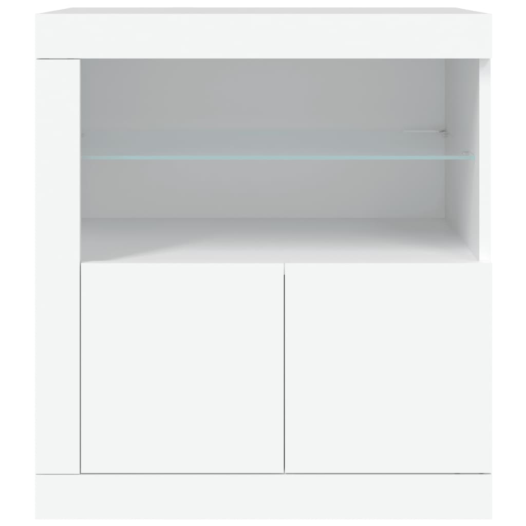 Sideboard mit weißen LED-Leuchten 60,5x37x67 cm