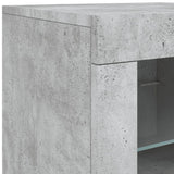 Sideboard mit betongrauen LED-Leuchten 60,5x37x67 cm