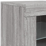 Buffet avec lumières LED sonoma gris 60,5x37x67 cm