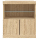 Sideboard mit LED-Leuchten Sonoma-Eiche 60x37x67 cm