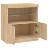 Sideboard mit LED-Leuchten Sonoma-Eiche 60x37x67 cm