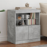 Sideboard mit betongrauen LED-Leuchten 60x37x67 cm