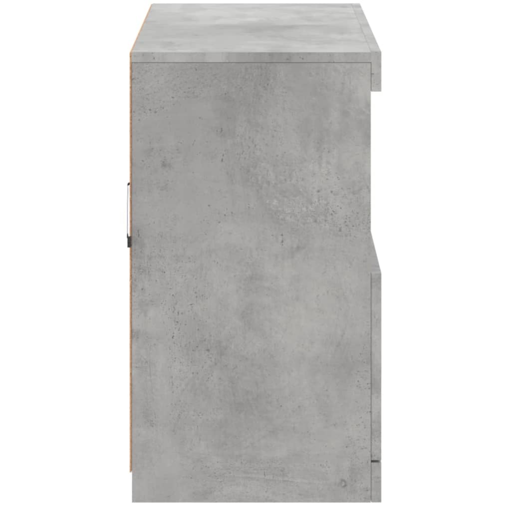 Buffet avec lumières LED gris béton 81x37x67 cm