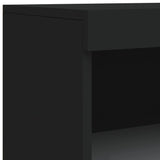 Sideboard mit LED-Leuchten schwarz 60,5x37x100 cm