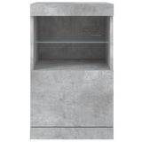 Buffet avec lumières LED gris béton 41x37x67 cm